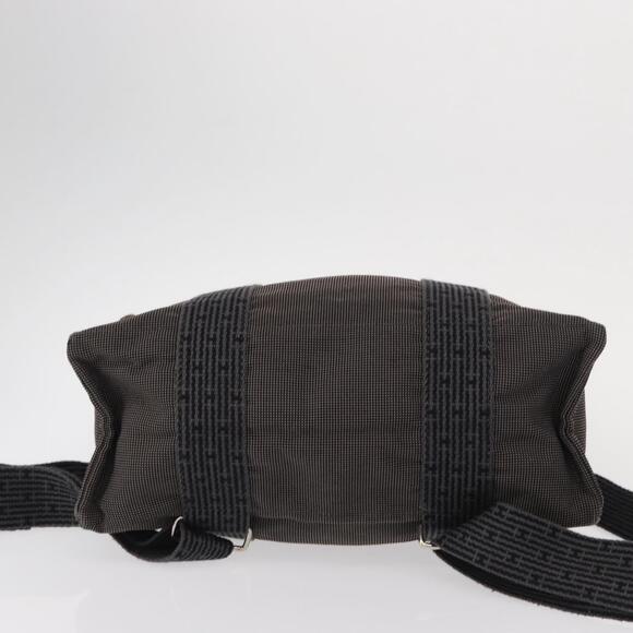 HERMES Her Line A Dos MM Backpack Canvas Gray Silver Auth ka579 main image 9